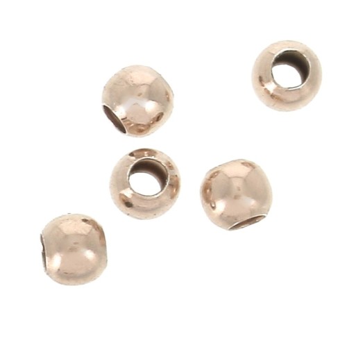 Palline 3 mm Argento 925 Rose gold x50