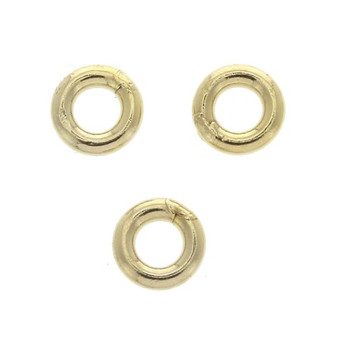 Anellini chiusi 3x0.76 mm Gold filled x10