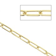 Catena maglia rettangolare 5.6 mm Placcato Oro 3 microns x20 cm|raw }}