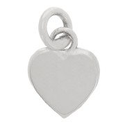 Ciondolo cuore mm. 8.5x6.5 con anello Chiuso - Argento x1|raw }}