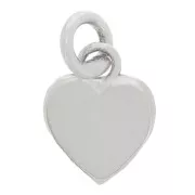 Ciondolo cuore mm. 8.5x6.5 con anello Chiuso - Argento x1