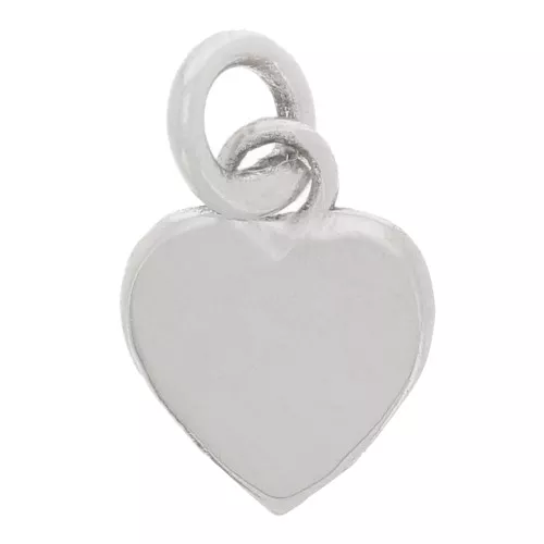 Ciondolo cuore mm. 8.5x6.5 con anello Chiuso - Argento x1