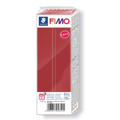 Pasta da modellare Fimo Soft gr. 454 Rosso Natale (n°2)