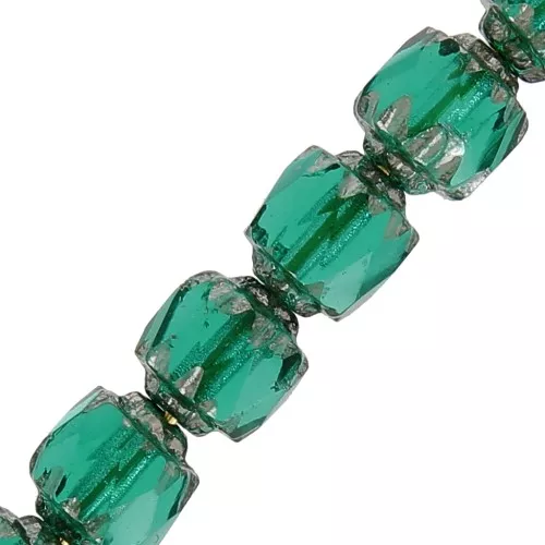 Sfaccettate Antiche mm. 6 Emerald Silver x20