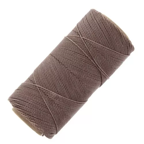 Bobina di filo cerato Linhasita per micro macramè 1 mm - Taupe (366) x168m