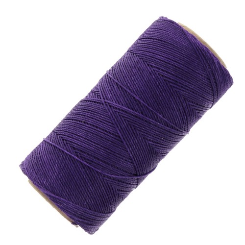 Bobina di filo cerato Linhasita per micro macramè 1 mm - Viola scuro (369) x168m