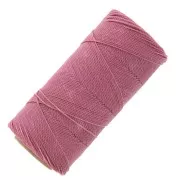 Bobina di filo cerato Linhasita per micro macramè 1 mm - Dusty Rose (962) x168m