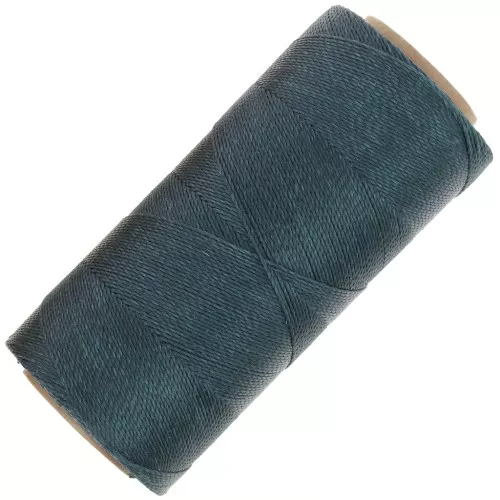 Bobina di filo cerato Linhasita per micro macramè 0,5 mm - Bleu d'Orage (202) x335m