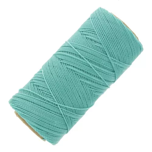 Bobina di filo cerato Linhasita per micro macramè 0,5 mm - Blu smerigliato (231) x335m