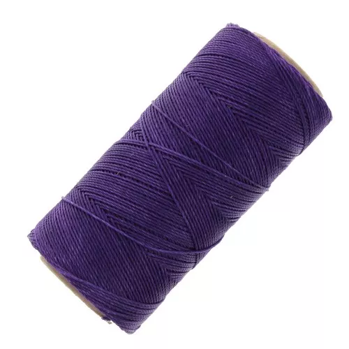Bobina di filo cerato Linhasita per micro macramè 0,5 mm - Viola scuro (369) x335m