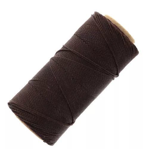 Bobina di filo cerato Linhasita per micro macramè 0,75 mm - Caffè (496) x228m