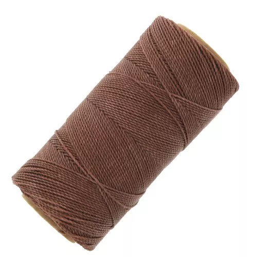 Bobina di filo cerato Linhasita per micro macramè 0,75 mm - Nocciola (567) x228m