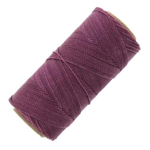 Bobina di filo cerato Linhasita per micro macramè 0,75 mm - Plum (360) x228m