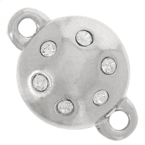 Chiusura magnetica mm. 11 rodio Strass Crystal