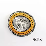 Silk Screen Moiko per pasta polimerica 74x105 mm Foglie tropicali 12.02