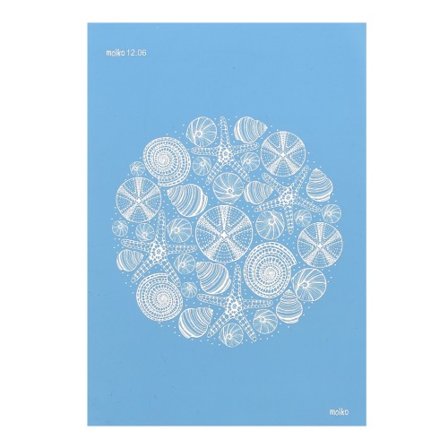 Silk Screen Moiko per pasta polimerica 74x105 mm Conchiglie 12.06