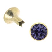 Rivetto PureCrystal 53001 7 mm Tanzanite/Dorato x1