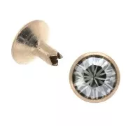 Rivetto PureCrystal 53005 8 mm Crystal Silver Shade/Oro rosa x1