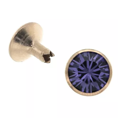 Rivetto PureCrystal 53005 8 mm Tanzanite/Oro rosa x1