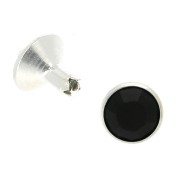 Rivetto PureCrystal 53005 8 mm Jet/Argentato  x1