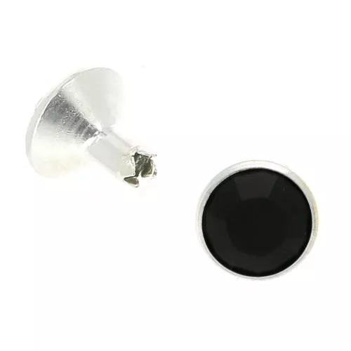Rivetto PureCrystal 53005 8 mm Jet/Argentato  x1
