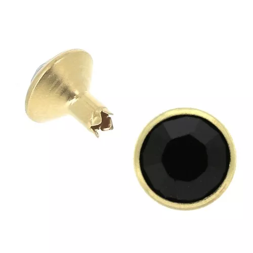 Rivetto PureCrystal 53005 8 mm Jet/Dorato x1