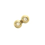 Doppio connettore stopper 8 mm con 2 fori 0.6 mm Gold Filled x1|raw }}