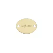 Distanziatore ovale 2 fori 7.2x5.5 mm Gold filled x1