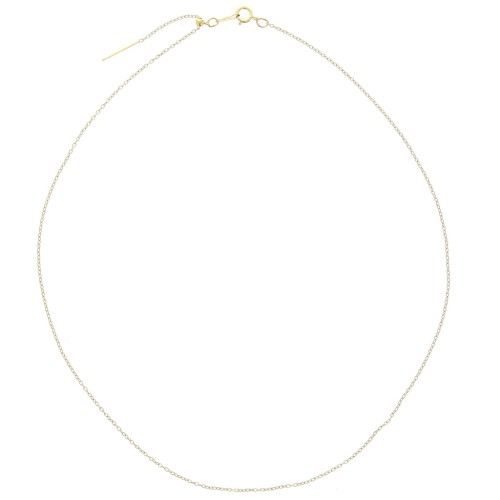 Girocollo regolabile maglia forzatina 1.1 mm Gold filled  x45 cm