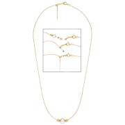 Girocollo regolabile maglia forzatina 1.1 mm Gold filled  x45 cm