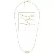 Girocollo regolabile maglia forzatina 1.1 mm Gold filled  x45 cm