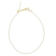 Bracciale regolabile maglia forzatina 1.1 mm Gold filled x19 cm