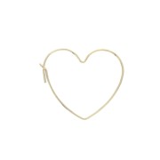 Orecchini cuore a decorare 23x25 mm in Gold filled 14 carati  x2|raw }}