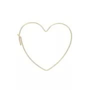 Créoles coeur à décorer 27x30 mm en Gold filled x2