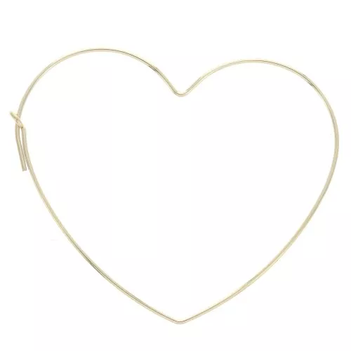 Orecchini a cuore da decorare 40x43 mm Gold filled x2