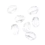 Perla a forma di pera in vetro sfaccettato 6x7,5 mm - Crystal x20
