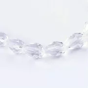 Perla a forma di pera in vetro sfaccettato 6x7,5 mm - Crystal x20