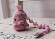 Perle in silicone 15 mm per porta-ciuccio - Rosa antico x7