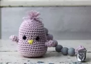 Perle in silicone 18 mm per porta-ciuccio - Grigio x4