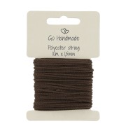 Cordone in poliestere 1.5 mm per attacco-ciuccio - Marrone scuro x10 m|raw }}