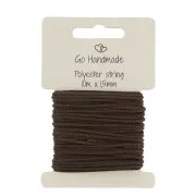 Cordone in poliestere 1.5 mm per attacco-ciuccio - Marrone scuro x10 m