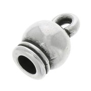 Terminali per creazione di bijoux spirale o per cordone 3 mm - placcatura argenx4|raw }}