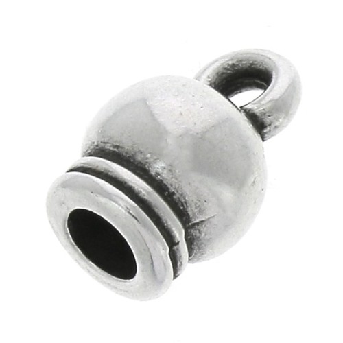 Terminali per creazione di bijoux spirale o per cordone 3 mm - placcatura argenx4