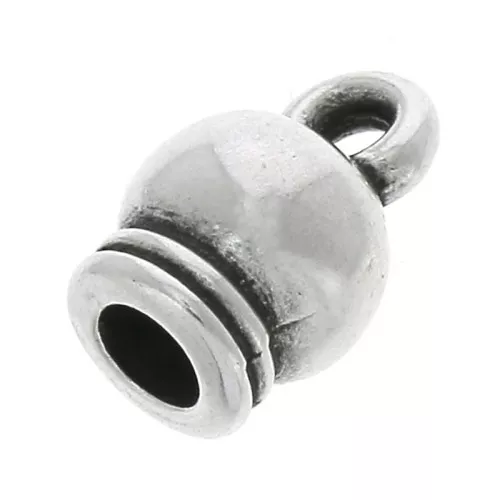 Terminali per creazione di bijoux spirale o per cordone 3 mm - placcatura argenx4