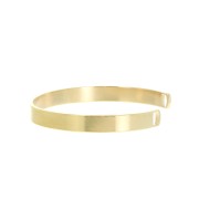 Bracelet jonc en laiton 2 trou 6x150 mm - Dorato con oro fino x1
