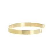 Bracelet jonc en laiton 2 trou 6x150 mm - Dorato con oro fino x1