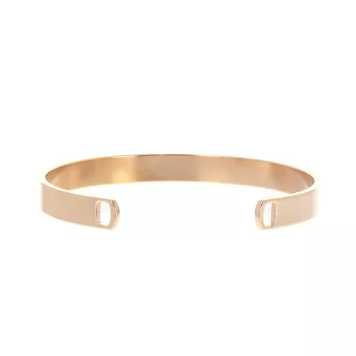 Bracciale rigido in ottone 2 fori 6x150 mm - Oro rosa x1