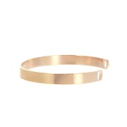 Bracciale rigido in ottone 2 fori 6x150 mm - Oro rosa x1