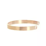 Bracciale rigido in ottone 2 fori 6x150 mm - Oro rosa x1