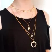 Catena fina maglia forzatina ovale allungata 1 mm Dorato con oro finox1m